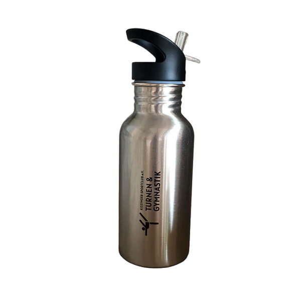 Edelstahl-Trinkflasche mit Aufdruck Kissinger SC Abteilung Turnen & Gymnastik - Namen optional