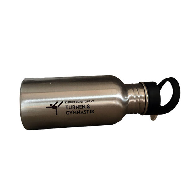 Edelstahl-Trinkflasche mit Aufdruck Kissinger SC Abteilung Turnen & Gymnastik - Namen optional – Bild 2