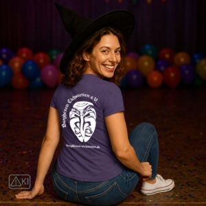 T-Shirt in purple für die Burghexen der Burghexen Eichstetten e.V.
