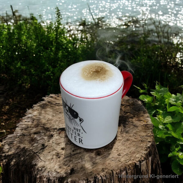 Hot Hotter Otter Tasse mit herzförmigem Henkel mit Deinem Namen – Bild 5