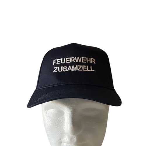Baseball-Cap mit gebogenem Schirm und Schriftzug Feuerwehr Zusamzell