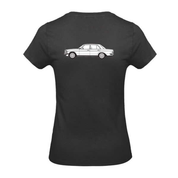 Damen Team-T-Shirt Rundhals mit Mercedes Benz W123 Club e.V.-Logo – Bild 11