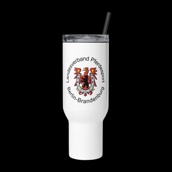 Landesverband Pferdesport Berlin-Brandenburg e.V. - großer Reisebecher mit Griff – Bild 2