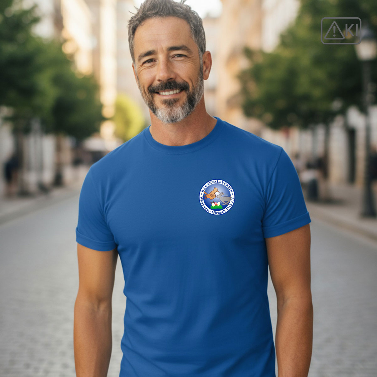 Herren Team-T-Shirt Rundhals mit Logo des KV Wiesbaum Mirbach 1963 e.V.