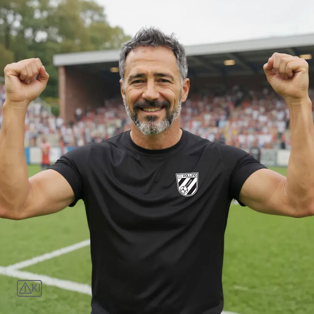 Herren Team-T-Shirt Rundhals mit Logopatch des SV Polling e.V.