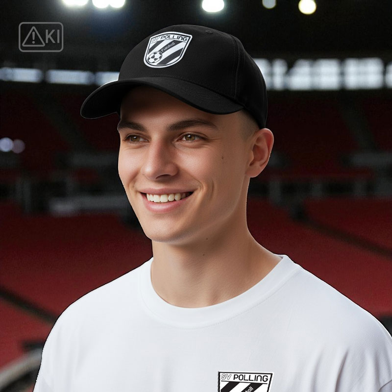 Baseball-Cap mit gebogenem Schirm und SV-Polling-Logopatch
