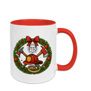 Tasse mit Weihnachtsmotiv-Aufdruck Feuerwehrtechnisches Trainingzentrum MV
