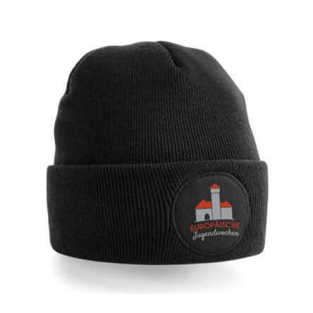 Circular Patch Beanie mit Logo Arbeitskreis Europäische Jugendwochen