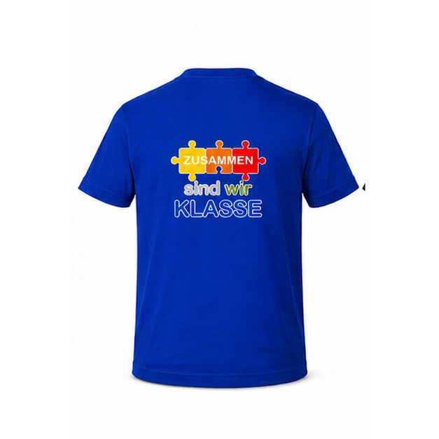 Herren T-Shirt mit mit Logo und Schulslogan der Grundschule Mering Luitpoldstraße – Name optional – Bild 4