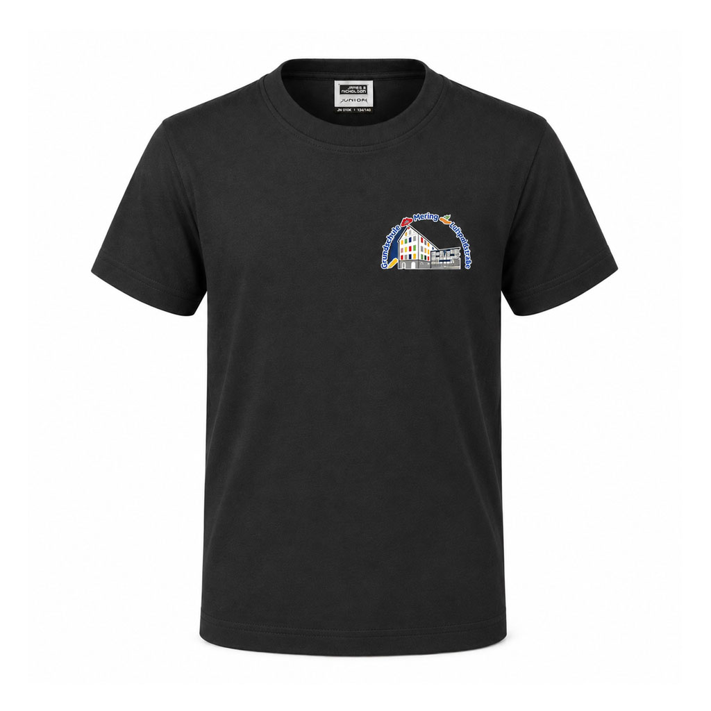 Kinder T-Shirt mit Logo und Schulslogan der Grundschule Mering Luitpoldstraße - Name optional – Bild 4