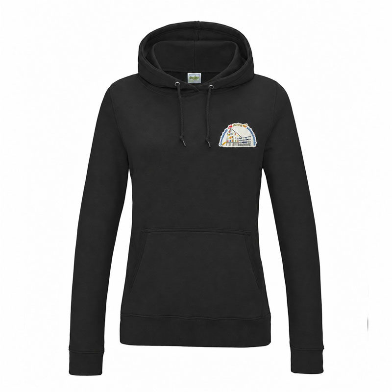 College-Hoodie für die Damen der Grundschule Mering Luitpoldstraße – Name optional – Bild 2