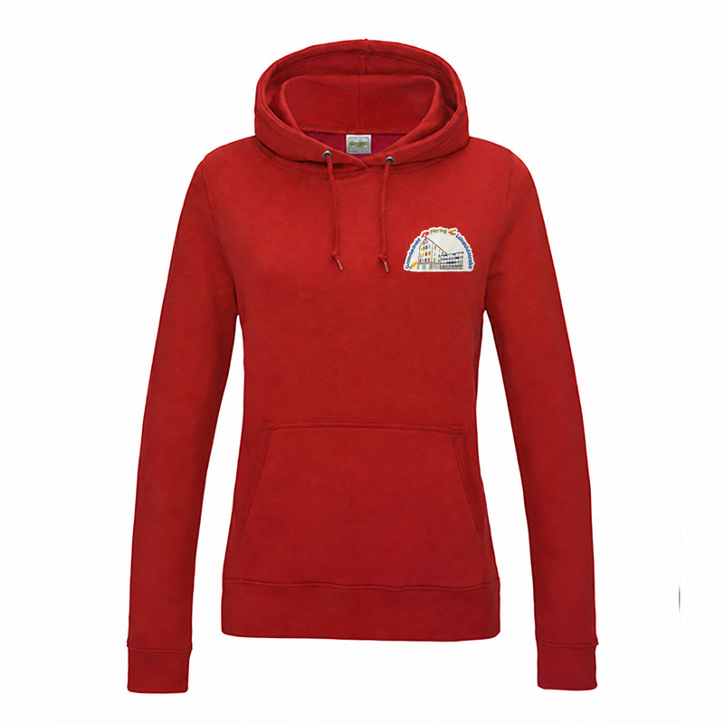 College-Hoodie für die Damen der Grundschule Mering Luitpoldstraße – Name optional